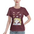 thumbnail image 1 of T-Shirt Basique à Manches Courtes pour Femmes Sailor Moon Lièvre Lunaire, 1 of 6