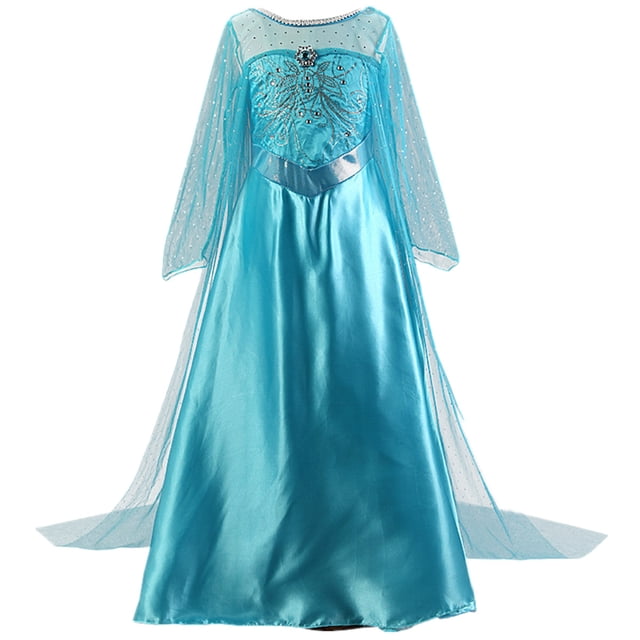 HAWEE Snow Princess Dress Up Queen Costumes with Cloak for Birthday Party Halloween
