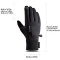 thumbnail image 3 of Men's Winter Thermal Gloves with Touchscreen Compatibility, Windproof Warm No Slip Grip for Outdoor Riding, Cycling, Skiing, Hiking, Work, and Cold Weather Activities Black XL, 3 of 5