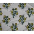 thumbnail image 4 of oneOone Polyester Lycra Fabric Leaves & Floral Block Printed Fabric 1 Yard 56 Inch Wide, 4 of 4