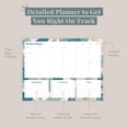 thumbnail image 3 of Rileys & Co Weekly Planner Pad, Undated Planner with 52 Tearaway Sheets, Daily To Do List Notepad with Top Priorities, Checklist, and Notes Sections, Floral Printed Border, 11.0 x 8.5 inches, 3 of 5