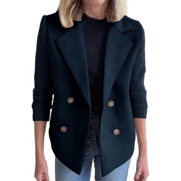 Birdeem Blazer pour Femme, Veste Décontractée à Manches Longues pour l'Automne et l'Hiver, Manteau Léger Type Laine pour le Quotidien et le Bureau