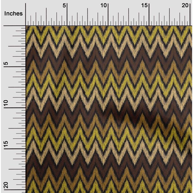 oneOone Cotton Poplin Fabric Chevron Ikat Decor Fabric Printed BTY 56 Inch Wide
