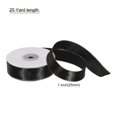 thumbnail image 2 of Unique Bargains 1 Inch 25 Yard Wide Satin Ribbon with Gold Edges Grosgrain Fabric Ribbon for Gift Wrapping, Black, 2 of 7