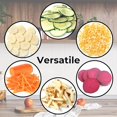 thumbnail image 2 of Starfrit Mandoline Facile Trancheuse et Coupe-dés, 5 Lames Interchangeables, Julienne, Râpe, Déchiqueteuse, Poussoir Auto-Alimentation avec Récipient Attrapeur, 2 of 5