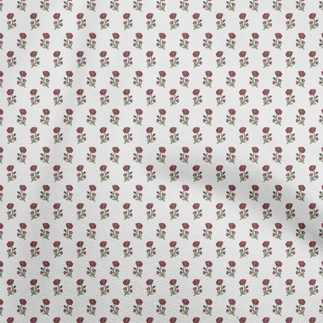 oneOone Silk Tabby Maroon Fabric Asian Floral Block Craft Projects Decor Fabric Printed By The Yard 42 Inch Wide