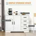 thumbnail image 4 of HOMCOM Buffet Moderne Armoire de Rangement, Placard d'Accent Autoportant Blanc, 4 of 10