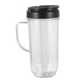 thumbnail image 3 of Blender Cup Tall Large Big Cup 22oz Plastic Replacement Container with Handle Blender Accessories (Cup + Lid), 3 of 8