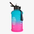 thumbnail image 3 of Bouteille d'Eau de 2,2 L d'Un Demi-Gallon avec Manchon de Rangement et Couvercle à Paille Couvert – Grand Contenant à Boisson Réutilisable Sans BPA avec Poignée - Grande Pichet de Sport, 2,2 Litres (74 Onces), 3 of 8