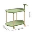 thumbnail image 2 of YIMWNYI Rolling Side Table with Wheels, Mobile End Table for Small Spaces, 2-Tier Removable Storage Rack, Portable Nightstand, Living Room, Bedroom, Kitchen Cart, Compact and Versatile Organizer, 2 of 6