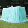 thumbnail image 2 of 100x75cm Wedding Party Tutu Tulle Table Skirt Cover Tableware Cloth Baby Shower Party Home Decor Table Skirting Birthday Parties, 2 of 5