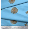 thumbnail image 2 of Soimoi Polyester Crepe Fabric Flower Artistic Print Sewing Fabric Yard 42 Inch Wide, 2 of 3