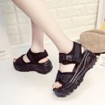 thumbnail image 4 of Chaussures pour Femmes Chaussures Compensées Femmes Mode Bouche de Poisson Plateforme Épaisse Mocassins Sandales Chaussures, 4 of 4