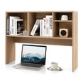 thumbnail image 1 of Costway Computer Desktop Bookcase Countertop Storage Bookshelf Organizer with 4 Cubbies Natural, 1 of 10