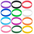 thumbnail image 2 of GOGO 60 Pcs Bracelets en Silicone pour Hommes Femmes, Bracelets Colorés de Distanciation Sociale - Rouge Jaune Vert, 2 of 7