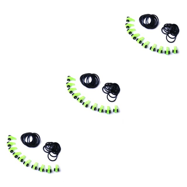 Transemion Boodun 10Pcs Fishing Hook Keeper Fish Rod Pole Lures Bait green 3Set