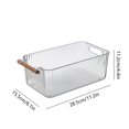 thumbnail image 3 of Yhmxh Kitchen Organizers And Storage Striped With Wooden Handle Handle Kitchen Bathroom Sundries Organiser Desktop Storage Box Storage Box Snack Storage Box Storage Boxes, 3 of 6