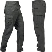 EGNMCR Jeans pour hommes, Men's Elastic Waist Loose Fit Denim Pantalons, Mens Tir sur Jeans Hommes rayés Zipper sur la couverture Vintage Wash Hip Hop Work Pantalon Jeans Pantalonnes Hommes PantalON
