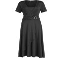 thumbnail image 3 of Robe Longue à Col en V pour Femmes, Formelle, Cocktail, Soirée, Grande Taille, 3 of 4