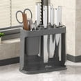 thumbnail image 1 of TopLLC Storage Bins Kitchen Plastic Knife Rack Shelf Countertop Multifunctional Knife And Fork Spoon Organizer Cylinder Knife Holder All One Organizer Knife Racks Storage Bags, 1 of 9