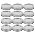 thumbnail image 4 of 12 Set of Wide Mouth Mason Jar Lids with Rings Airtight Canning Lids, 4 of 9