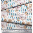 thumbnail image 2 of Soimoi Rayon Fabric Snowflake & Polar Bear Animal Print Fabric by Yard 42 Inch Wide, 2 of 5