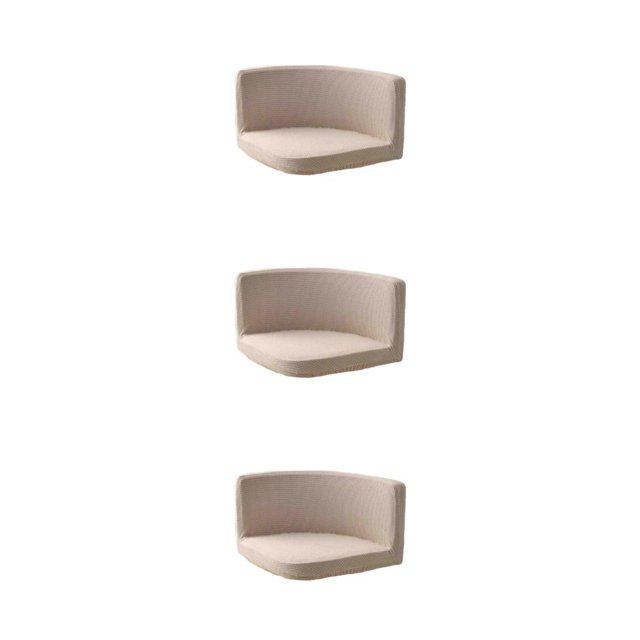 Ruiboury Chair Cover Wide Application And Made With Polyester Any Occasion Trilateral Chair Covers Cover Chairs Soft And Durable khaki 3Set