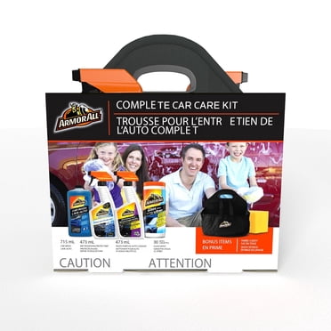 Armor All Complete Car Care Kit, Automotive Cleaner Soft Caddy 6-piece Gift Set