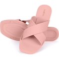 thumbnail image 1 of ROXONI Women Slippers Shower Pool Sandals Criss Cross Bathroom Quick Drying Slippers, 1 of 5