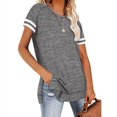 thumbnail image 1 of Mode Femmes Loisirs Solides Manches Courtes Casual Ample Tops, 1 of 4