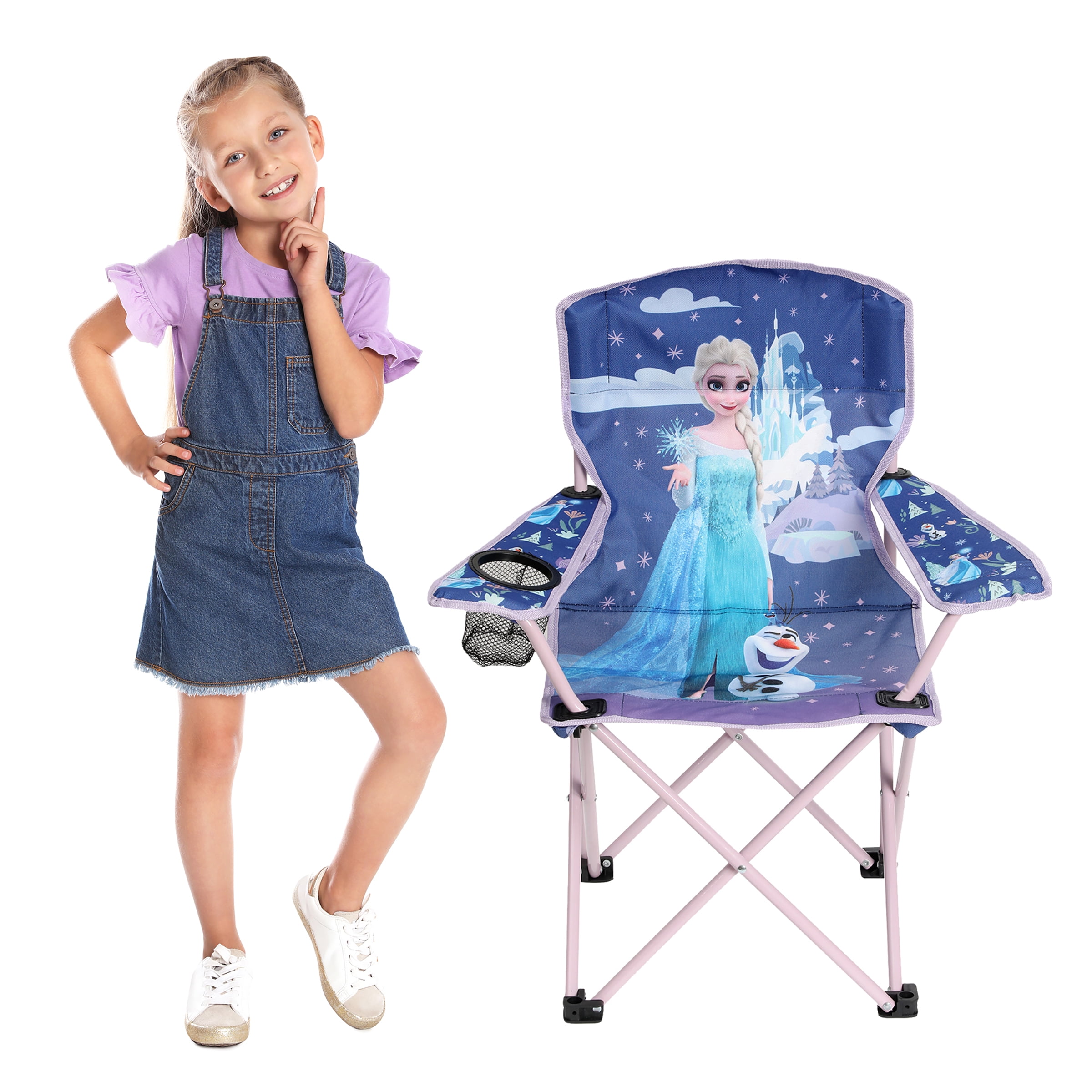 Disney's Frozen Youth Polyester Camp Chair with Cup Holder