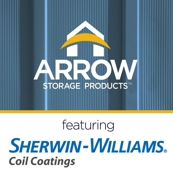Arrow Classic Steel Storage Shed, 10x14, Blue Grey