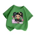 thumbnail image 3 of MEZZALL T-Shirts Graphiques Mignons pour Filles Enfants, Col Rond, Manches Courtes, T-Shirt d'Été Décontracté, Tee Stylé pour Bébé Tout-Petit, Tenue Quotidienne, 3 of 5