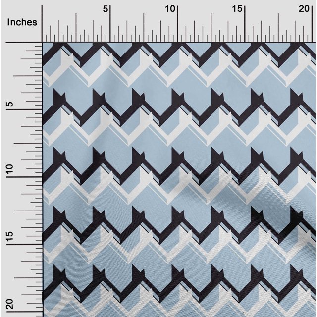 oneOone Silk Tabby Fabric Chevron Geometric Decor Fabric Printed BTY 42 Inch Wide