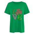 thumbnail image 2 of CEHVOM T-Shirts de la Saint-Patrick pour Femmes Chanceuses, T-Shirt de la Saint-Patrick Chanceux pour Femmes, T-Shirt Décontracté Ample à Imprimé Léopard et Lettres à Manches Courtes et Col Rond pour Femme, 2 of 4