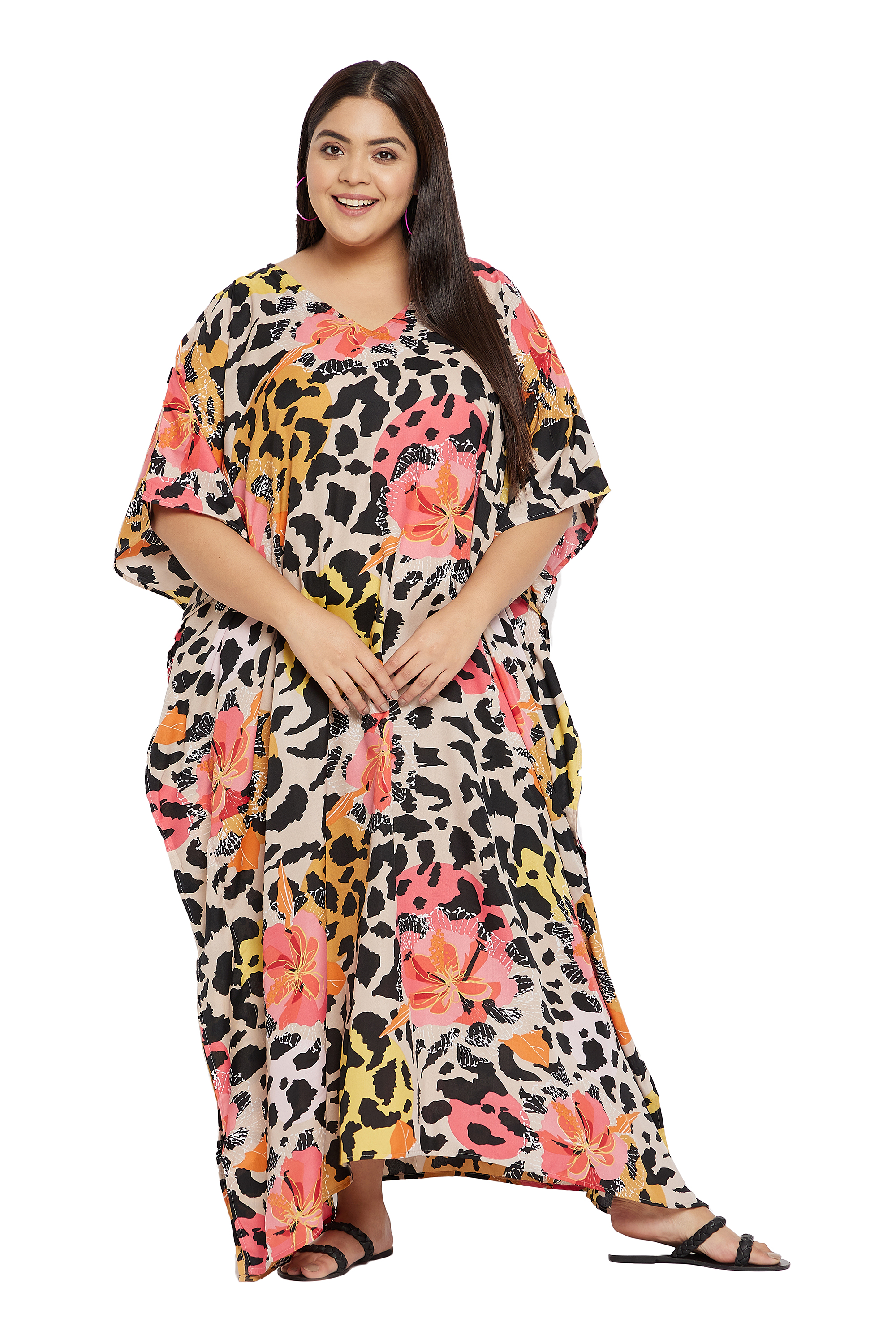 Caftans Longs pour Femmes Grande Taille Robe Caftan Robe de Soirée Fête Été Plage Robe d'Été Manches Kimono Longues Robes Décontractées en Ligne