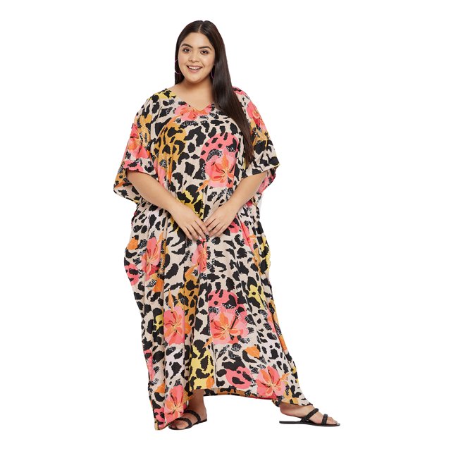 Caftans Longs pour Femmes Grande Taille Robe Caftan Robe de Soirée Fête Été Plage Robe d'Été Manches Kimono Longues Robes Décontractées en Ligne