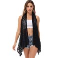 thumbnail image 2 of Cardigan Sans Manches Ouvert devant en Crochet pour Femmes, 2 of 5