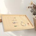 thumbnail image 2 of lionlar Stackable Jewelry Tray Burlap Inserts Trays Organizer Box Display Holder Jewelry 100 Rings Slots, 2 of 7
