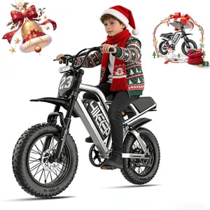 Electric Bike for Teenagers, Ages 7+ with 750W Brushless Motor, 16" Fat Tire, 19.8 MPH Electric Mountain Bicycle with Removable Battery, UL2849