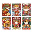thumbnail image 1 of Abbracc 6pcs Enveloppes Rouges Chinoises Nouvel An Paquets Enveloppe de Boeuf Hongbao 2021 Style de Boeuf Chinois9, 1 of 3