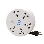 Renjiang Travel Power Strip, 6.56Ft Extension Cord with 3 USB Ports and 5-Outlet Surge Protector Power Strip for Dorm Room, Bedside, Cruise Ship