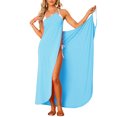 thumbnail image 2 of INSPIRE CHIC Robe Maxi Ajustable Sans Dos avec Bretelles pour Femmes, Bleu Clair, 2 of 5