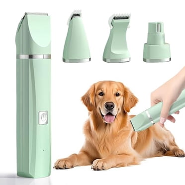 Riforla 4 in 1 Pet Hair Shaver 2025 New E Lectric Dog Trimmer for P Aws Pet Clip Pers Low Noise Cordless Quiet Hair Clip Pers Set P Aw Trimmer for Dogs Cats P E T S Pet Supplies Green