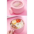 thumbnail image 2 of Pink Reusable Microwave Ramen Bowl With Ergonomic Handle And Ventilated Lid Bpa-Free Plastic Soup Mug For Instant Noodles Compact Design Stackable Kitchen Container Dishwasher Safe #t0gIg, 2 of 6