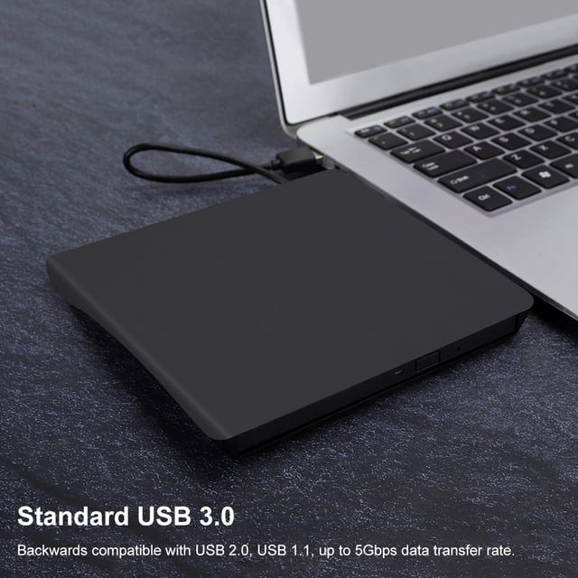 Portable USB 3.0 External CD Drive Enclosure for 9.5mm CD Drives, Plug and Play, Up to 5Gbps Data Transfer Rate, Compatible with Standard 9.5mm CD ROM HD Stands