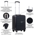 thumbnail image 4 of JetStream® 4-Piece Carry-On Hardside Luggage Set: 20 Inch Carry On Spinner Suitcase and 3 Packing Cubes, 4 of 8