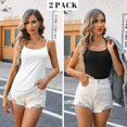 thumbnail image 2 of ORUYROP Débardeurs en Coton avec Bretelles Spaghetti Réglables Couche Cami Col Rond S - 5X, 2 of 7