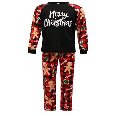 Matching Family Christmas Pajamas Set Family Christmas Pjs Matching Sets Gingerbread Man Printed Sleepwear Sets