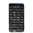 thumbnail image 1 of AMERTEER Hanging Jewelry Organizer With 80 Pockets Dual Sizes Non Woven Holder Accessory Display with Hanger Metal, 1 of 5
